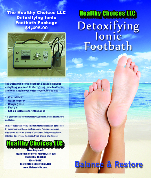 Detoxifying Ionic Bath brochure outside